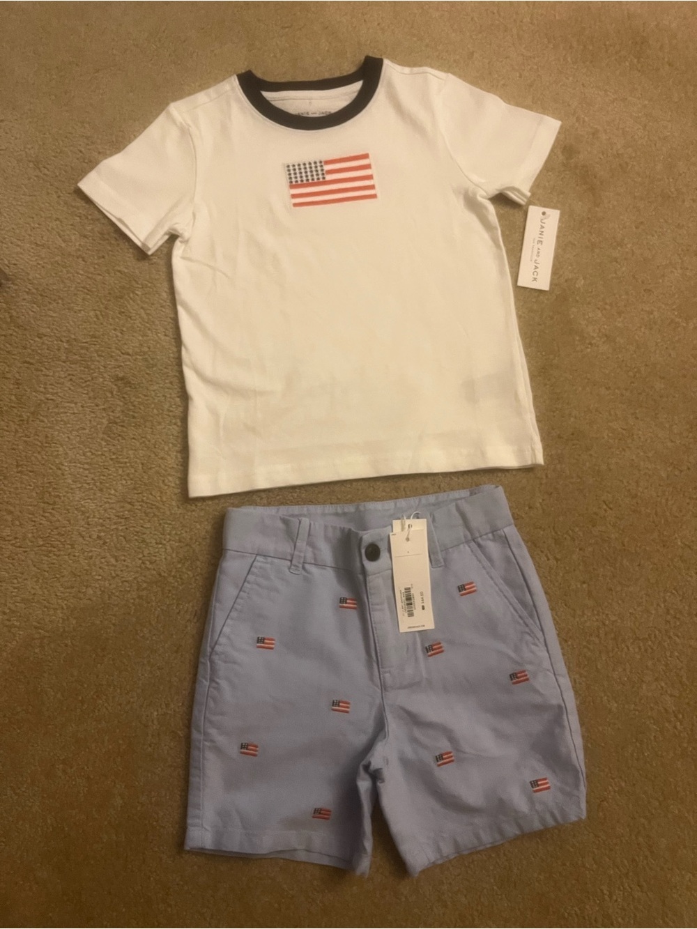 Janie and jack boys shirt & shorts set size 4